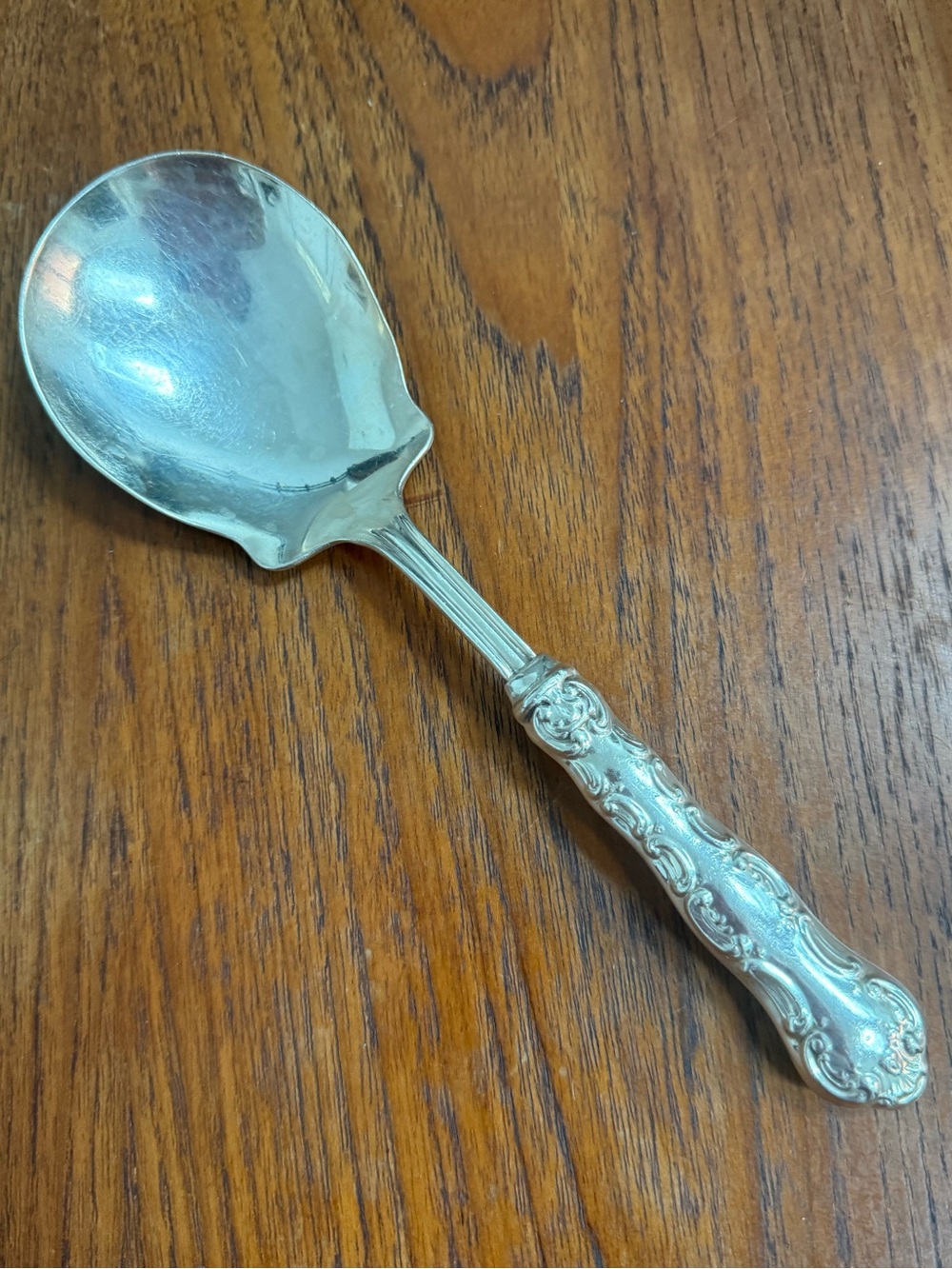 Ornate Sterling Silver Serving Spoon - Decorative Home Accent
